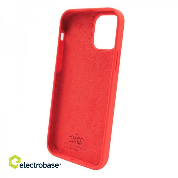 Anti-microbial cover PURO for iPhone 12 / PRO, Apple magsafe compatible, red / IPC1261ICONRED image 2