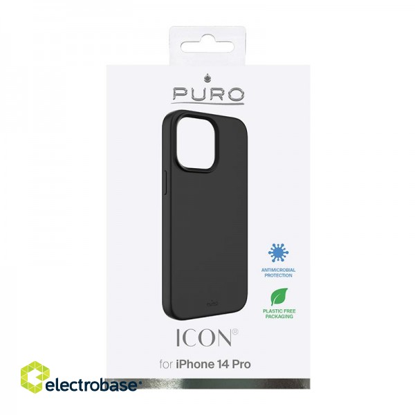 Case PURO Icon for iPhone 14 Pro, black / IPC14P61ICONBLK image 1