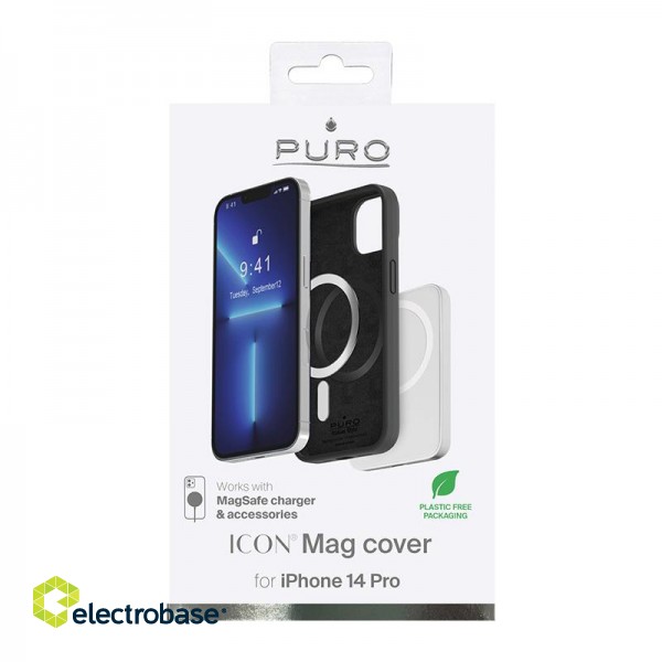 Case PURO Icon Mag for iPhone 14 Pro, black / IPC14P61ICONMAGBLK фото 2