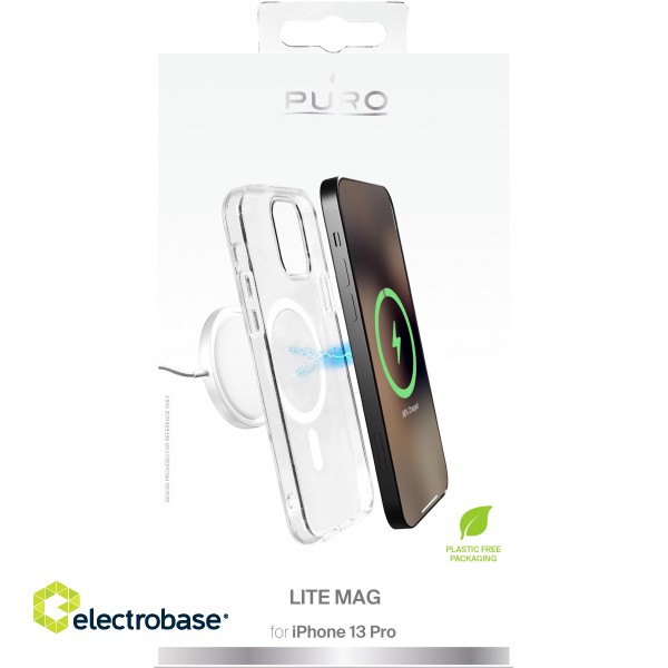 Case PURO Lite Mag, for iPhone 13 Pro, transparent / IPC13P61LITEMAGTR  image 6