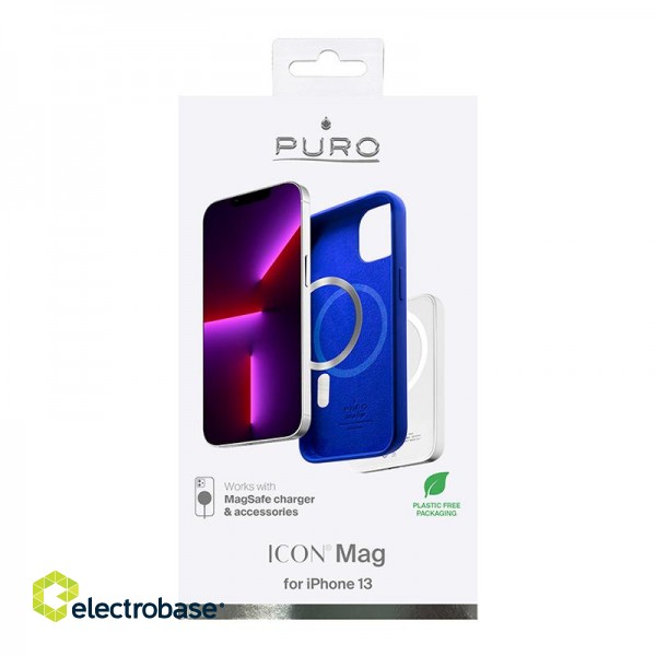 Icon Mag Case PURO for iPhone 13 Magsafe, blue / IPC1361ICONMAGDKBL фото 1