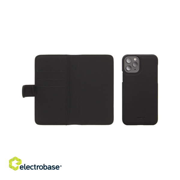 Wallet case DELTACO 2-in-1, iPhone 11 Pro, black / MCASE-W19IP58BLK image 6