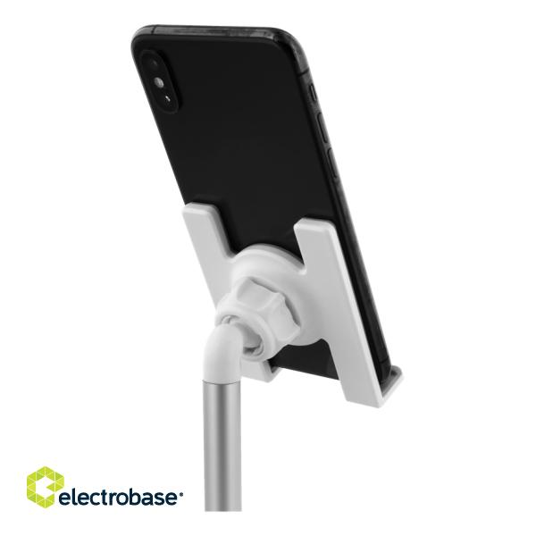 DELTACO Desktop Stand for Smartphone; Tablet, Fits "4.3" to 8 " white ARM-275 image 5