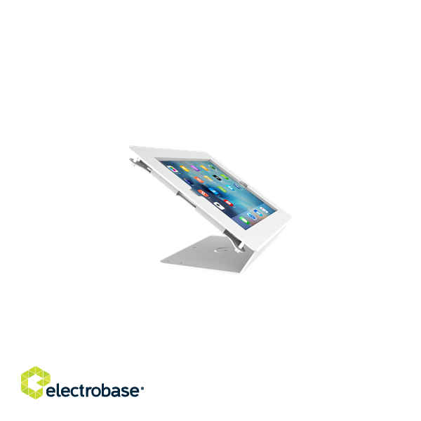 Desk stand for 9.7 "iPads, 125 tilt, aluminum, white / ARM-272 image 2