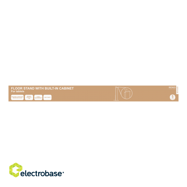 Planšetės stovas su apsauga nuo vagysčių DELTACO OFFICE iPad 9.7 / 10.2, baltas / ARM-0513 paveikslėlis 2