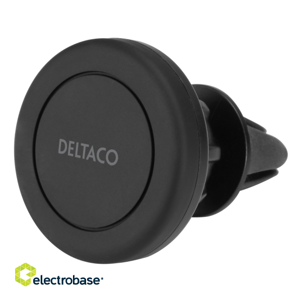 Magnetic smartphone holder for car DELTACO adjustable, air vent mount, black / ARM-C102 image 1