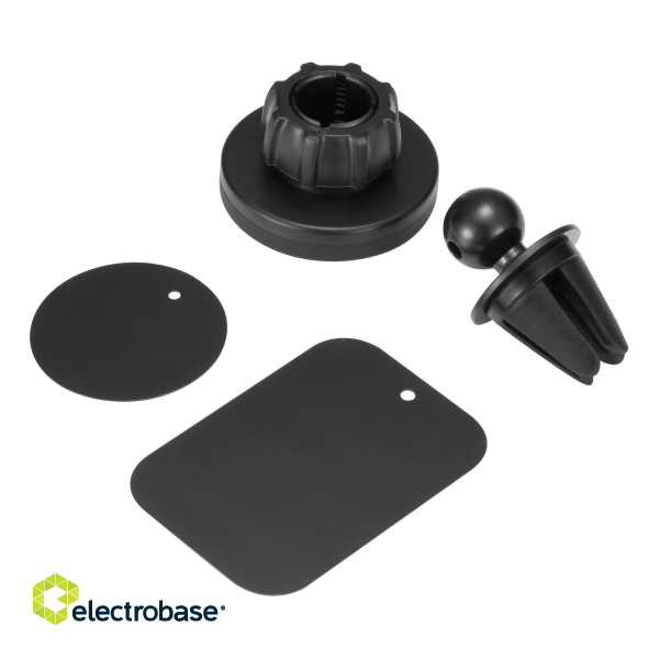 Magnetic smartphone holder for car DELTACO adjustable, air vent mount, black / ARM-C102 image 5