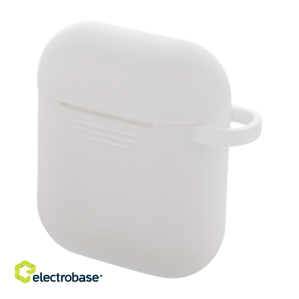 DELTACO AirPods Silicon Case, white / MCASE-AIRPS002 image 1