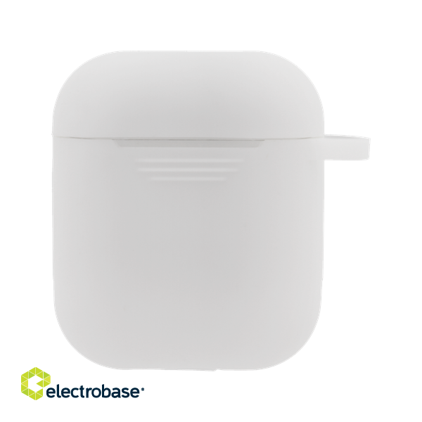 DELTACO AirPods Silicon Case, white / MCASE-AIRPS002 image 4
