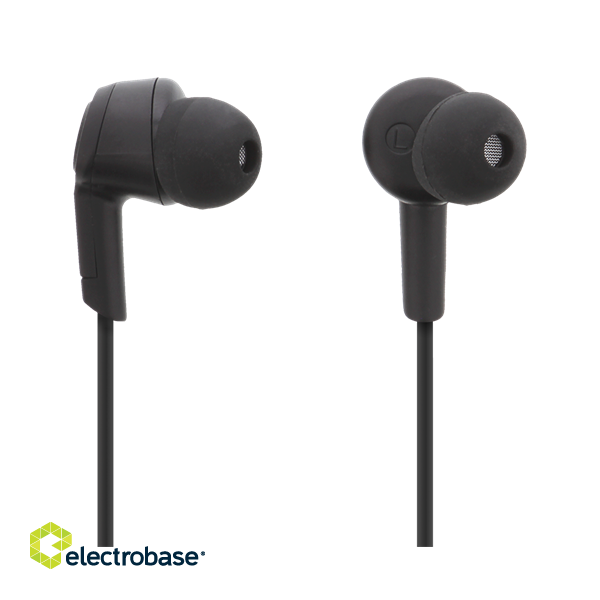 STREETZ In-ear BT headphones with microphone and media / answer buttons, black HL-BT301 image 2