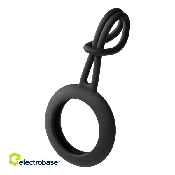 Apple AirTag case DELTACO silicone hanger, black / MCASE-TAG13 image 1