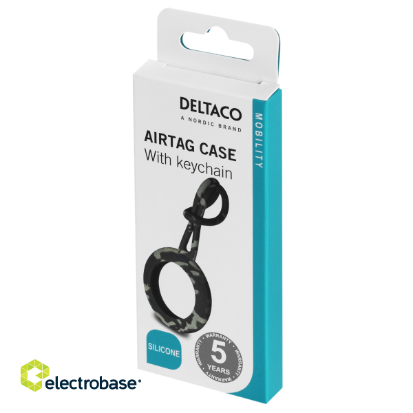 Apple AirTag case DELTACO silicone hanger, black / MCASE-TAG13 image 5