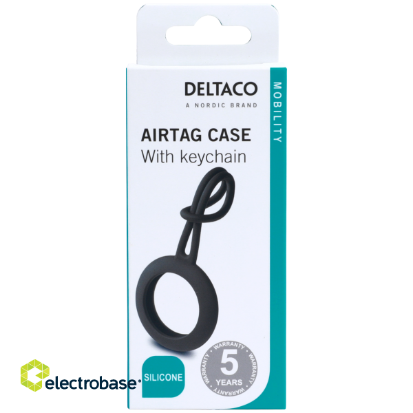 Apple AirTag case DELTACO silicone hanger, black / MCASE-TAG13 image 6