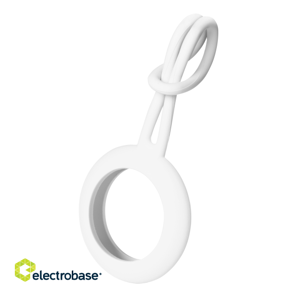 Apple AirTag case DELTACO silicone hanger, white / MCASE-TAG14 image 1