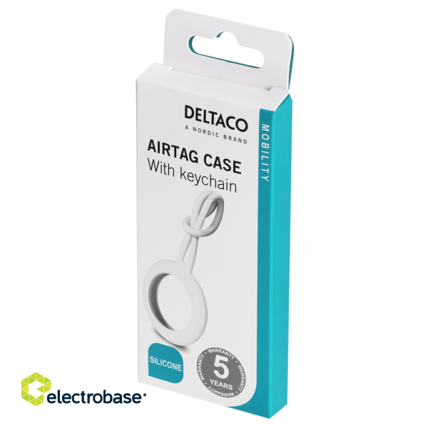 Apple AirTag case DELTACO silicone hanger, white / MCASE-TAG14 image 5
