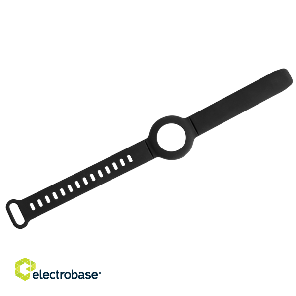 Silicone bracelet for Apple AirTag DELTACO adjustable size, black / MCASE-TAG16 image 7