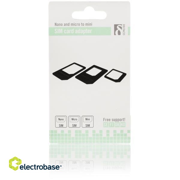 DELTACO SIM card reader gaget (microSIM+miniSIM+nanoSIM) / SIM-109 image 2