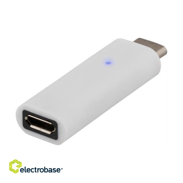 Adapter DELTACO USB 2.0 "C - micro B", white / USBC-1203 image 2