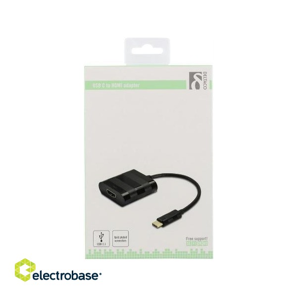 Адаптер DELTACO USB 3.1 "C - HDMI" / USBC-HDMI фото 2