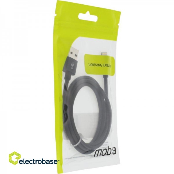 Cable MOB:A USB-A - Lightning 2.4A, 1m, black / 383206 image 2