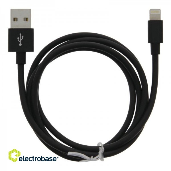 Cable MOB:A USB-A - Lightning 2.4A, 1m, black / 383206 image 3