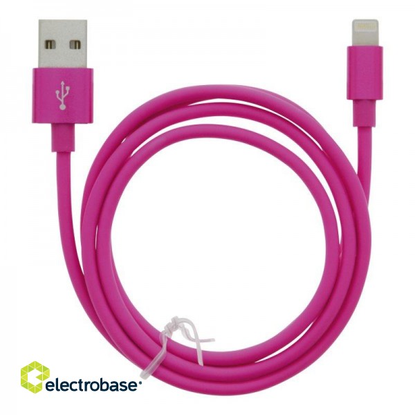 Cable MOB:A USB-A - lightning 2.4A, 1m, pink / 383209 image 2