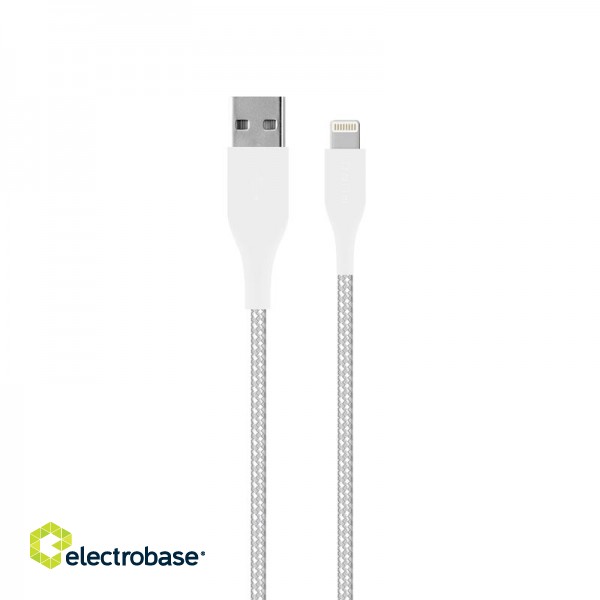 Cable  PURO fabric, ultra strong, USB-A to lightning MFI, 2m, white / CAPLTFABK32MTWHI image 1