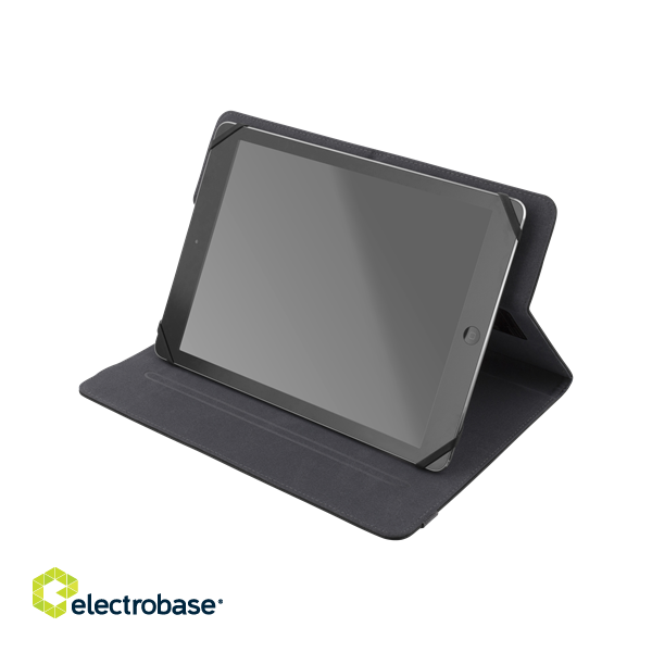 DELTACO universal tablet case, 7/8 ", integrated stand, 360 degree rotatable, black / TPF-1224 фото 3