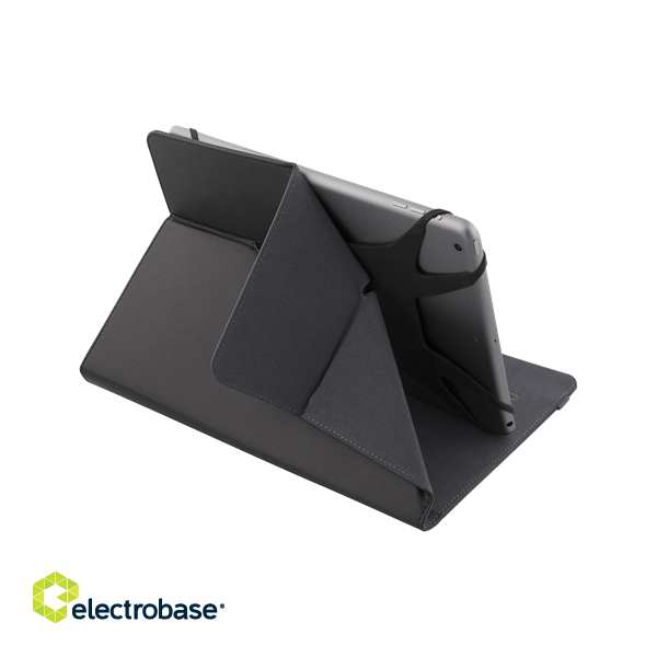 DELTACO universal tablet case, 7/8 ", integrated stand, 360 degree rotatable, black / TPF-1224 фото 6