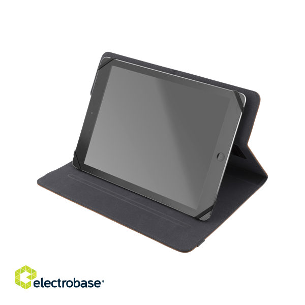 Universal tablet case DELTACO 7/8 ", integrated stand, 360 degree rotatable, brown / TPF-1226 image 3