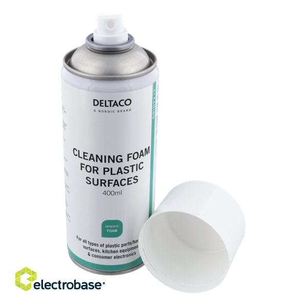 DELTACO Cleaning foam for plastic surfaces, 400 ml / CK1023 image 1