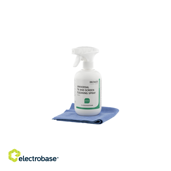 Screen Cleaner for all types of monitors, 500ml, incl. microfiber cloth DELTACO / CK1025 image 1