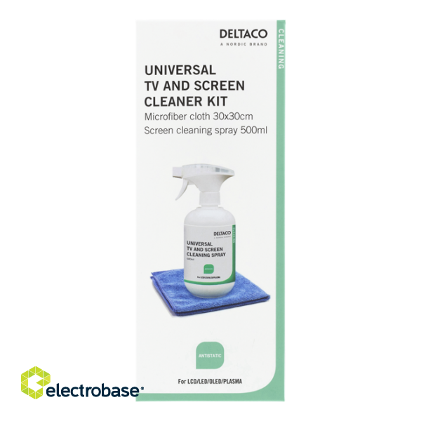 Screen Cleaner for all types of monitors, 500ml, incl. microfiber cloth DELTACO / CK1025 image 2