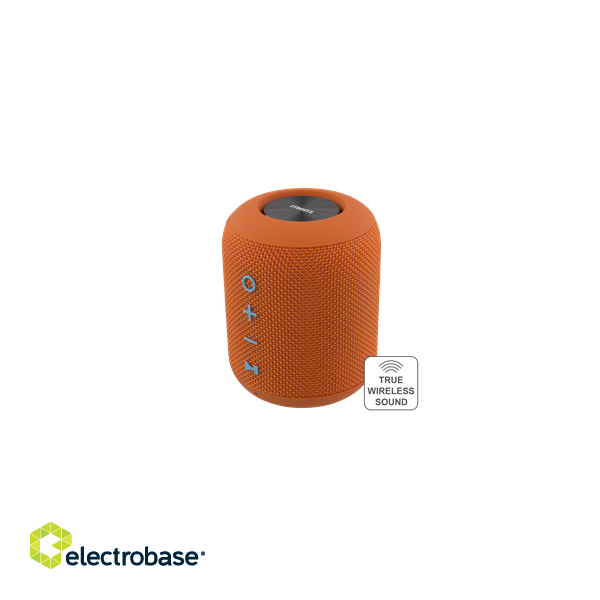STREETZ Waterproof Bluetooth Speaker, Fabric Design, TWS, 2x5W, IPX5, Bluetooth 4.2, Orange / CM757 image 5