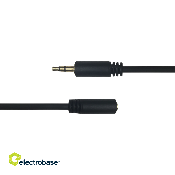 Audio cable DELTACO 3.5mm, gold-plated, 3m, black / MM-161-K / R00180013 image 2