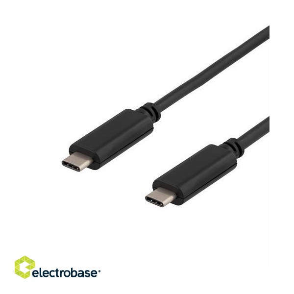 Cable DELTACO USB 3.1, 1m, black / USBC-1054 фото 2