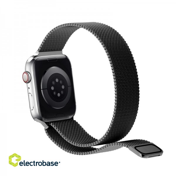 Milanese magnetic band PURO for Apple watch 44mm, black / AW44MILANESEBLK image 1