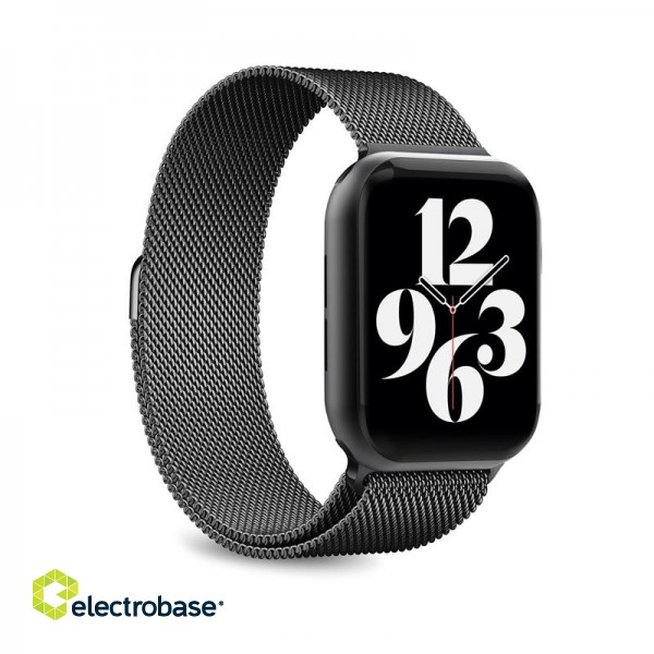 Milanese magnetic band PURO for Apple watch 44mm, black / AW44MILANESEBLK image 4