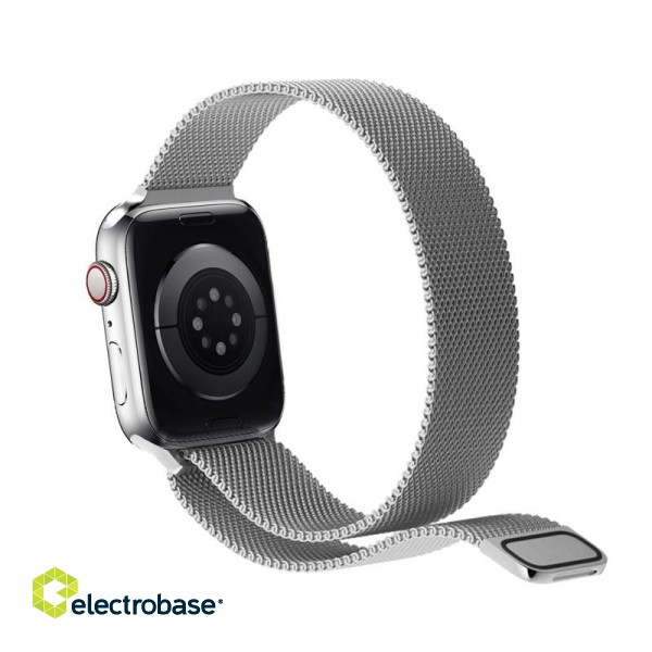 Milanese magnetic band PURO for APPLE watch 44mm, silver / AW44MILANESESIL image 3