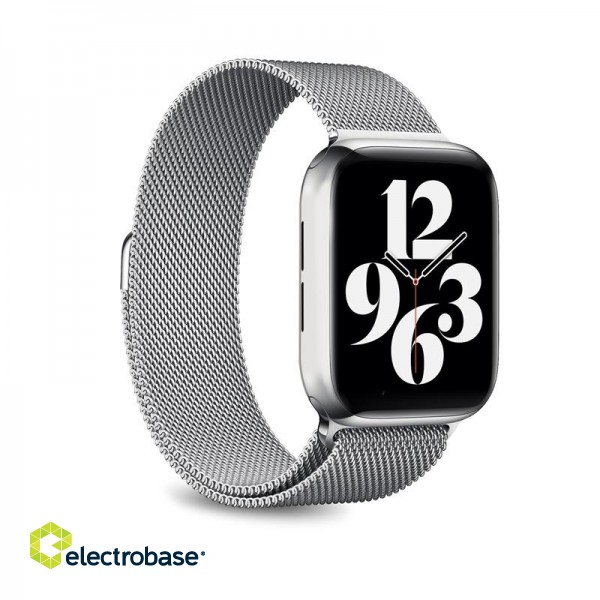 Milanese magnetic band PURO for APPLE watch 44mm, silver / AW44MILANESESIL image 4
