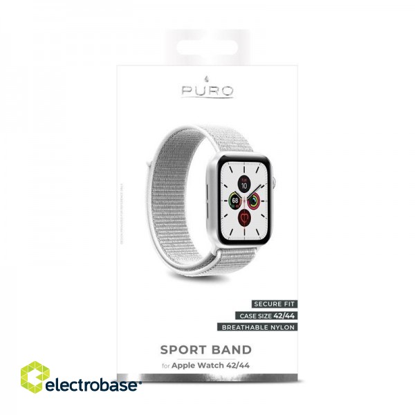 Nylon band PURO for Apple Watch 44mm, white / AW44SPORTWHI image 1