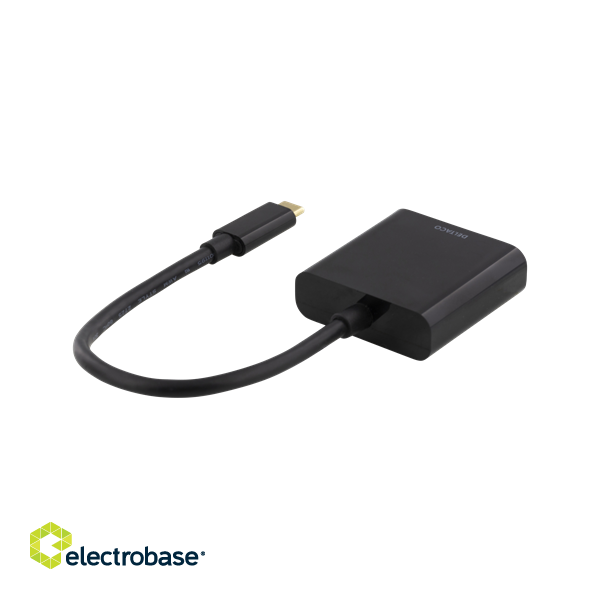 Adapter DELTACO USB-C to HDMI, 4096x2160 30Hz, black / USBC-HDMI8 image 2