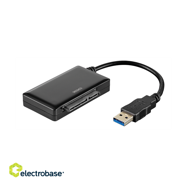 Адаптер DELTACO USB 3.0 - SATA 6Gb  / USB3-SATA6G3 фото 1