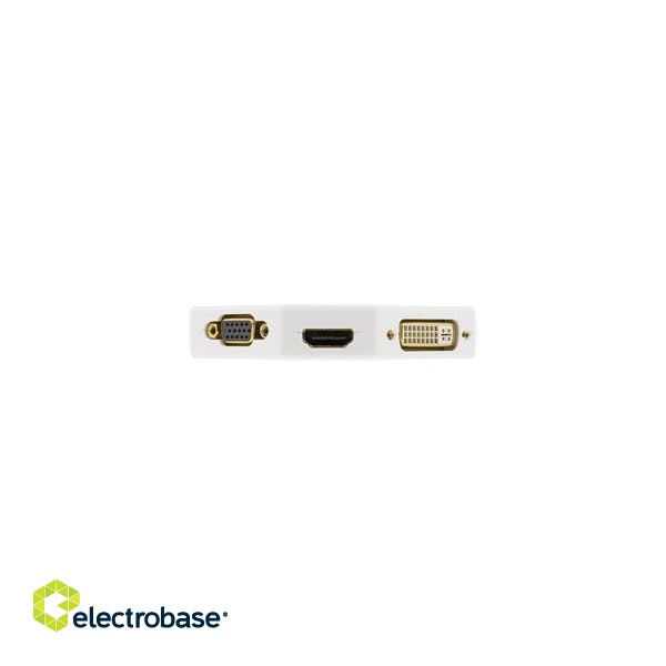 DELTACO Adapteris Mini DisplayPort to DVI-I / HDMI , Ultra HD / DP-MULTI2 paveikslėlis 3