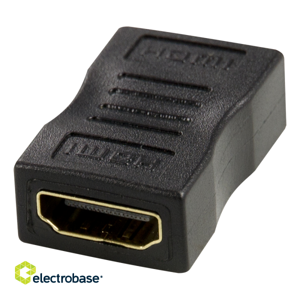 HDMI adapter DELTACO gold-plated connectors, 4K UHD, black / HDMI-12-K / 00100025 image 1