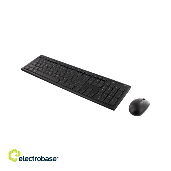 DELTACO Wireless Keyboard and Mouse, 105 Keys, LT/EN Layout, 2.4GHz USB Nano Receiver, Black  TB-114-LT image 2