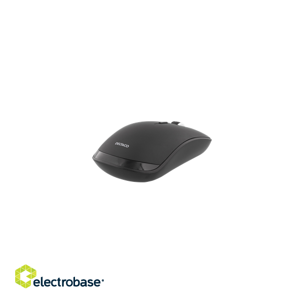 Deltaco Silent Wireless Bluetooth Mouse 1x AA, 800-1600 DPI, 125 Hz, Black / MS-900 Black image 2