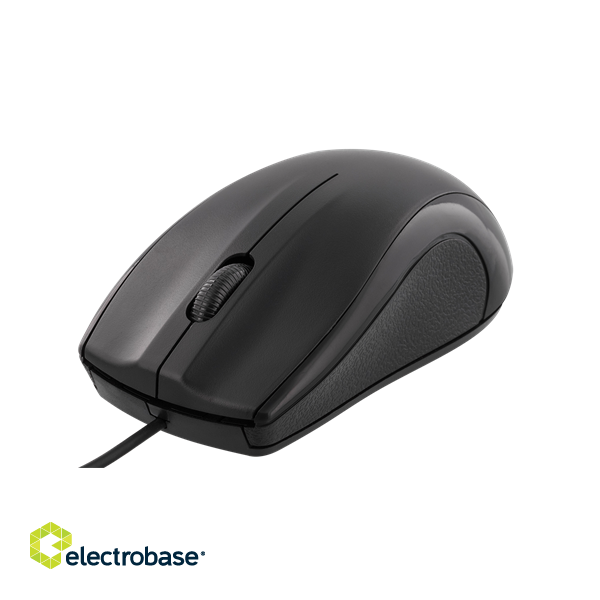 Mouse DELTACO, wired, 1.2m cable, 1200 dpi, black / MS-711 image 1