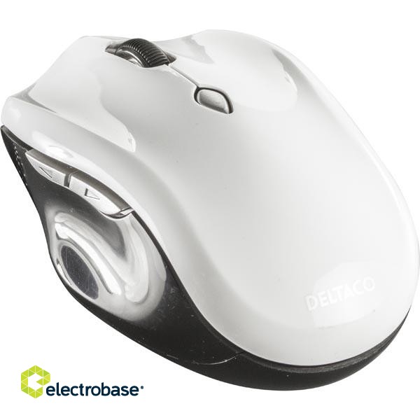 Mouse DELTACO, wireless, white-black / MS-769 image 3
