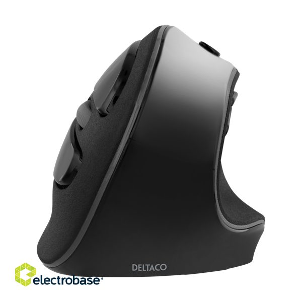 Vertical ergonomic mouse DELTACO OFFICE silent clicks, 800/1200/1600/2000/2400DPI, wireless 2.4G / DELO-0320 image 2